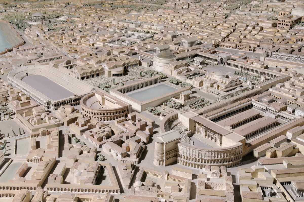 Roma antica vedere aeriana